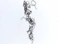 sequins and thread drawings series